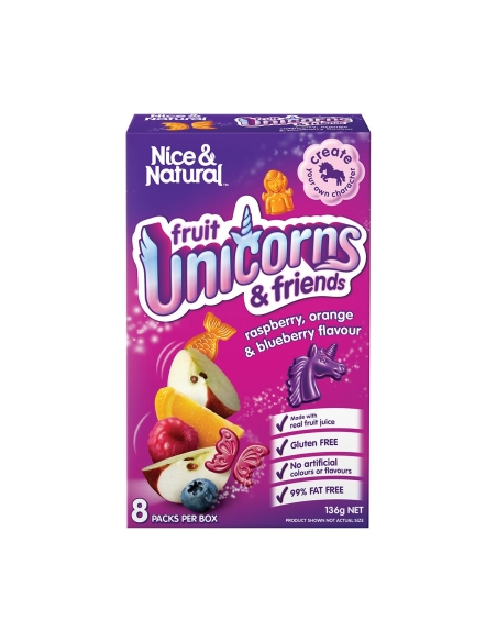 Nice & Natural Fruit Raspberry Orange 8 Pack 136g x 12
