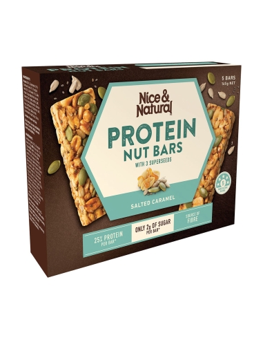 Nice & Natural Protein gesalzen Caramel 5 Packung 165g x 8