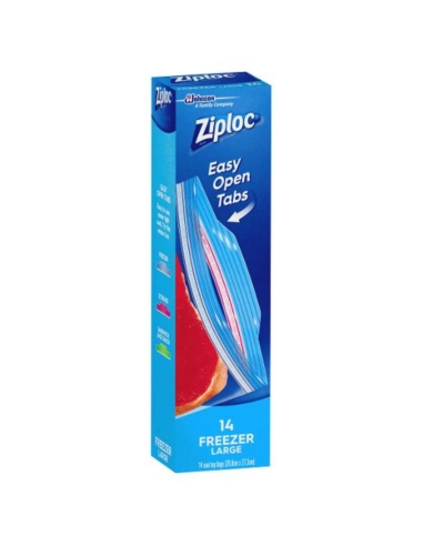 Ziploc 大型フリーザーバッグ 14パック x 9