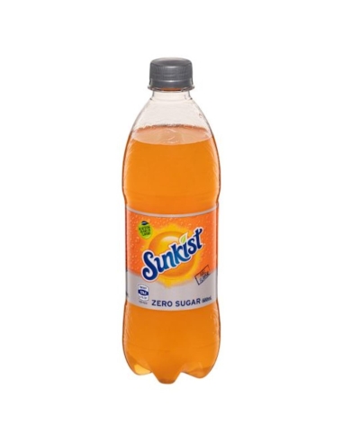 Sunkist 0 suiker Oranje frisdrank 600 ml x 24