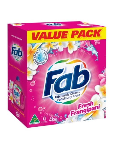 Fab Frangipani Détergent Detergent Powder 4kg x 1