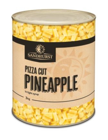 Sandhurst Pineapple Pizza Cut In Light Syrup 3kg x 1