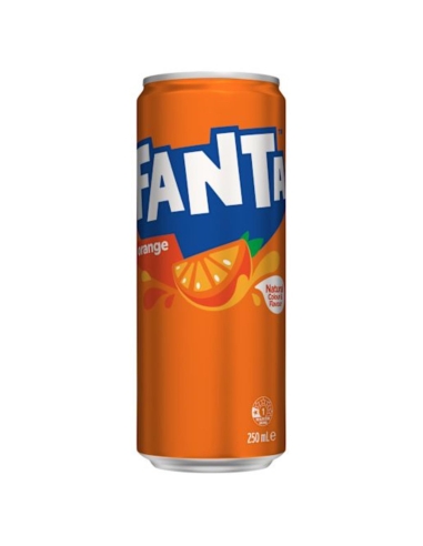 Fanta Bebida suave naranja 250ml x 24