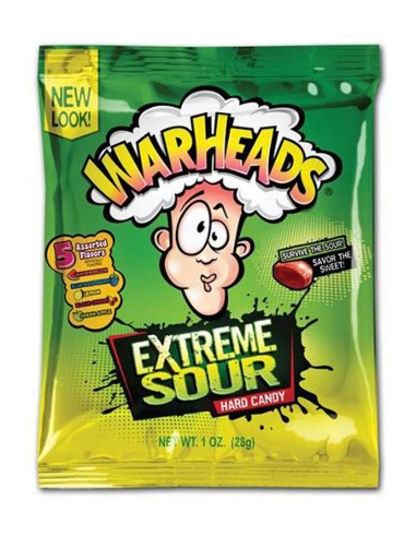 Warheads Ekstremalnie kwaśne cukierki 28g x 12