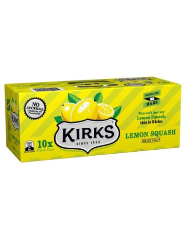 Kirks Bebida suave de limón 375m 10 Pack x 1