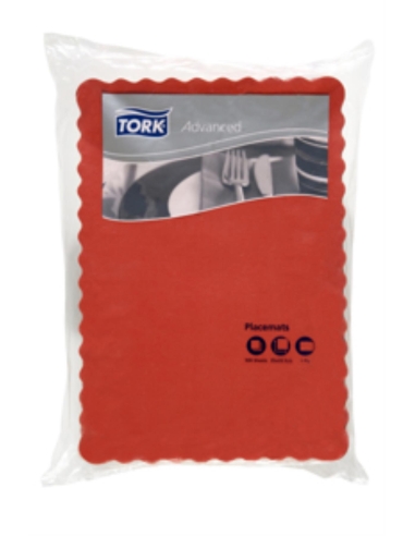 Tork Placemats Rood 35 door 24.5cm 500 verpakkingen x 1