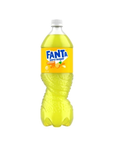 Fanta Zero Erfrischungsgetränk mit Ananasgeschmack, 1,25 l x 1