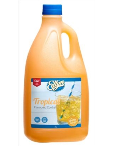 Edlyn Cordial Diet Tropical 2ltr x 1