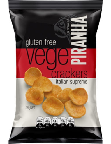 Piranha Vege Cracker Italiaans Supreme 25 g x 40