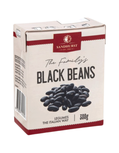 Sandhurst Black Beans Tetra Pack 380g x 1