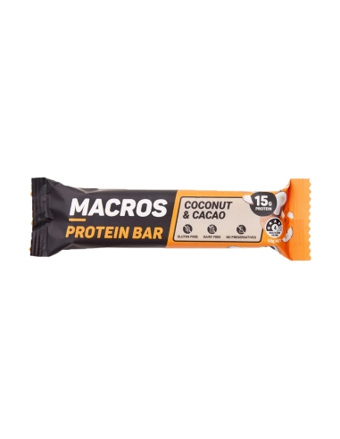 Barre protéinée au cacao Macros 50 g x 12