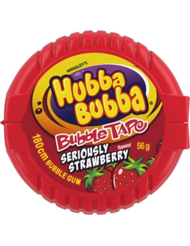 Taśma Wrigleys Hubba Bubba Bubble Gum Truskawka 56g x 12