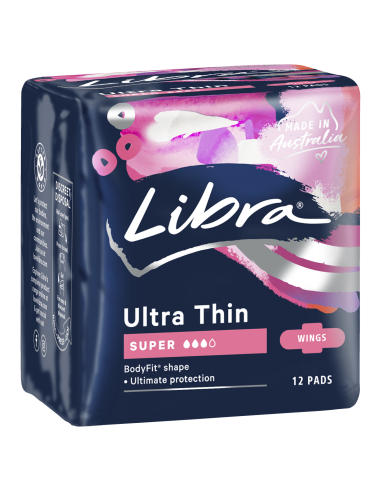 Libra 超强 Thins 翼 超级垫 12 Pack x 1