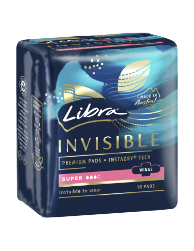 Libra Alas invisibles Super Pads 10 Pack x 1