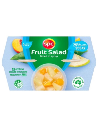 Spc Ensalada de frutas menos azúcar frutas Snack 4 Pack 120g x 6