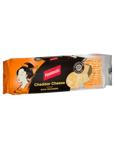 Fantastic Cracker di riso di formaggio di Cheddar 100g x 12