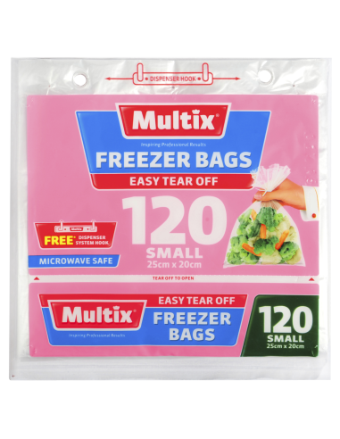 Multix Paquet de 120 petits sacs de congélation détachables x 1