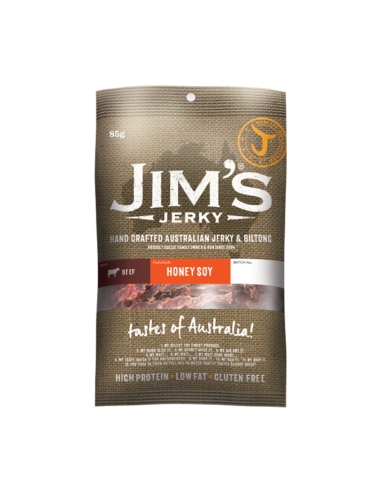 Jim's Jerky Honey Soy 50g x 10 (英语)