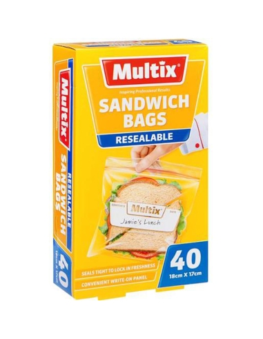 Multix Sandwich con zip veloce Borse 40 Confezione x 1