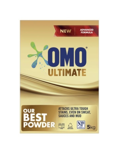 Omo Detergente en polvo Ultimate Front & Top 5 kg x 1