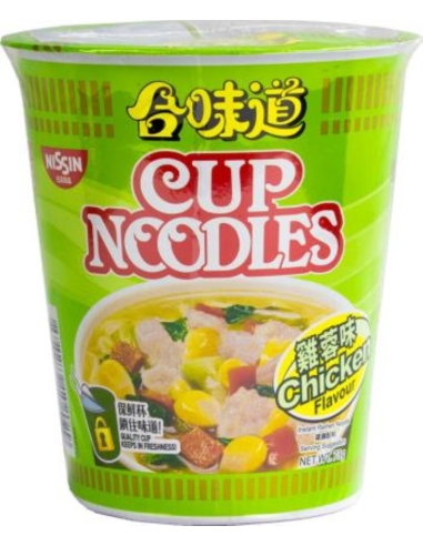 Nissin Fideos con pollo en taza, 73 g x 12