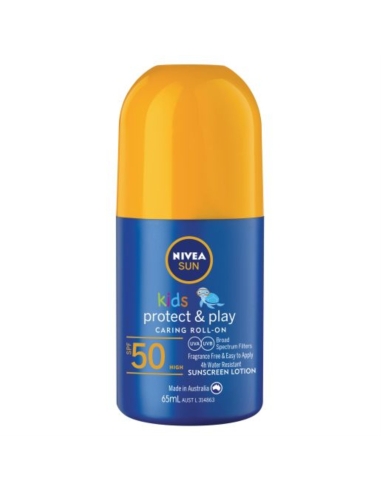 Nivea Spf 50 Sun Kids Caring Roll On Sun Lotion 65ml x 4