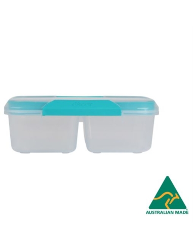 Decor Oblong Container With Split And Clip Lids 2ltr x 1