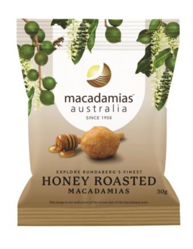 Macadamia's Australia Macadamia Noten Honing Geroosterd 30g x 8