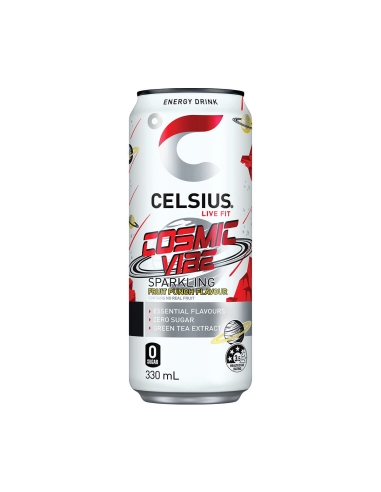 Celsius Cosmic Vibe Sparkling Fruit Punch 330ml x 24