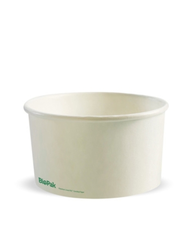 Biopak Bols 1000 ml Biobowl blanc (fsc) Lot de 50 x 1