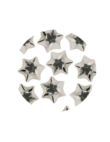 Lolliland Chocolate Stars Silver Foil 120 pièces 1kg x 1