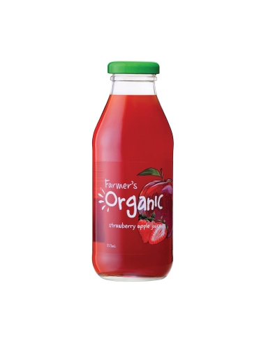 Le fermier Organic Jus de fraise d'Apple 375ml x 12