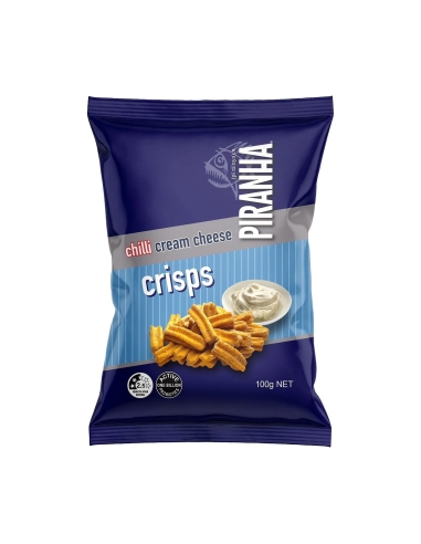 Piranha Chilli Cream Cheese Crisps 100g x 14 (英语)