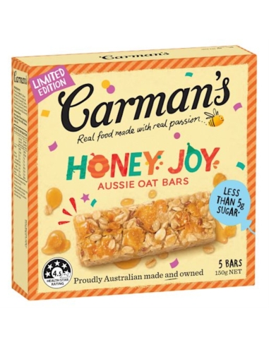 Batonik owsiany Carmans Honey Joy Aussie Oat 5 sztuk 150 g x 1