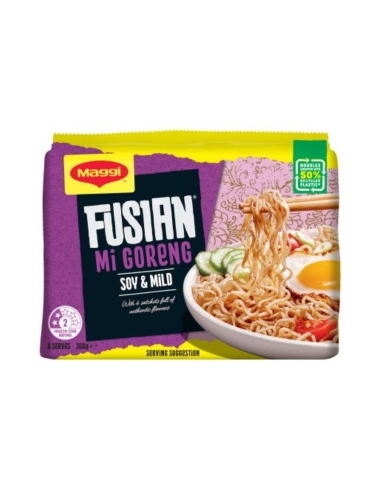 Maggi Fusie Soja Mild Spice Noodles 5 Pack 72g x 6