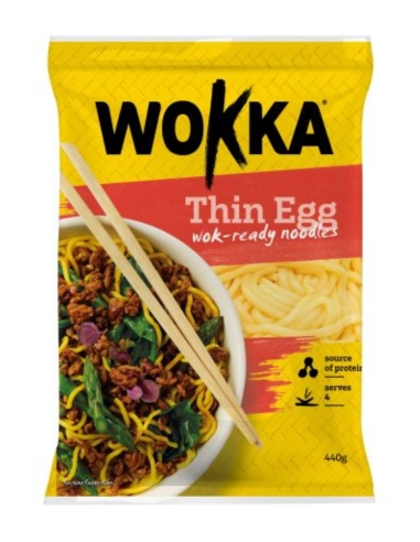 Wokka Noodle 薄い卵 Style 麺 440g x 10