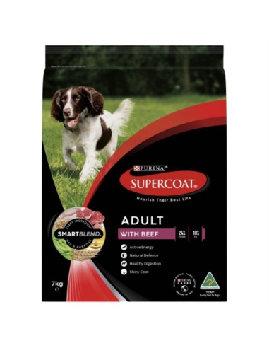 Purina Supercoat Adult Beef Pet Food 7kg x 1