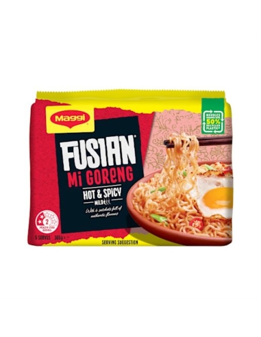 Maggi Fideos picantes Fusion Hot & Spicy, paquete de 5, 73 g x 6