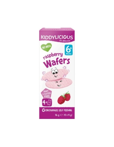 Kiddylicious Raspberry Wafers 16g x 6