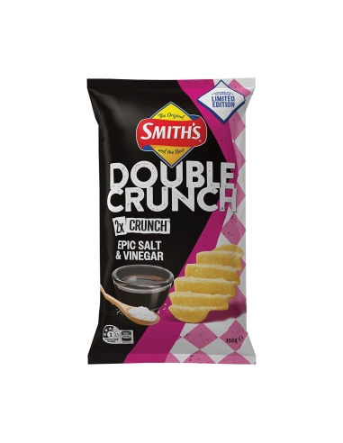 Smith Double Crunch Salt & Vinegar 150g x 1