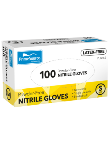 Primesource Purple Powder Free Nitrile Gloves Pack 100 x 1