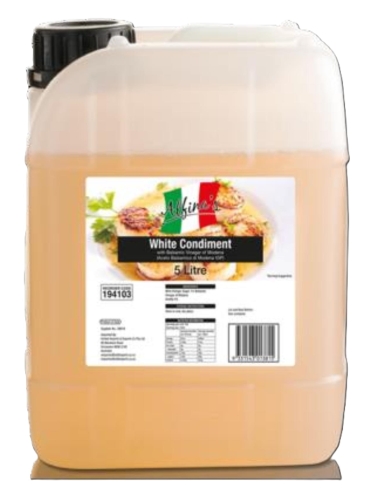 Alfinas Vinegar White Condiment With Balsamic Modena 5ltr x 1