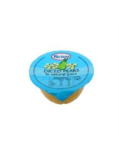 Riviana Pears Diced Cups In Natural Juice 120g x 12