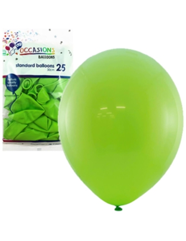 Alpen Balloons Standard 30cm Lime 25 Pack x 4