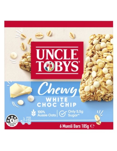 Uncle Toby Chewy Milky White Chocolate Chip Muesli Bar 185g x 1