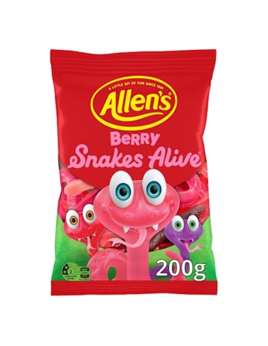 Allens Snakes Alive Berry 200g x 12