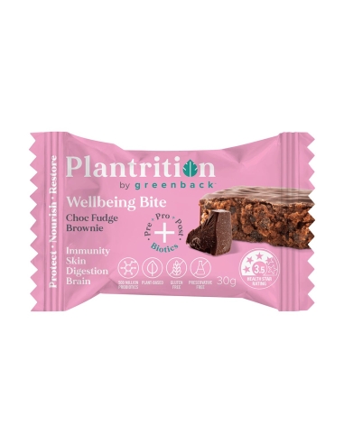 Plantrition Wellbeing Bite Choc Fudge Brownie 30g x 12