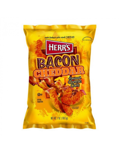 Herr's Bacon Cheddar Curls 170g x 12