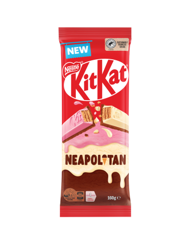 Nestle Kit Kat Neapolitan Chocolate Block 160g x 12