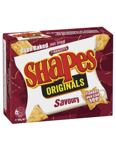 Arnotts Shapes Snacks Savoury 185g x 1